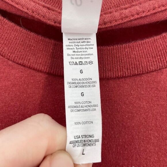 Bella Canvas Fall for Jesus He Never Leaves Graphic‎ shirt Large Red religious - Picture 4 of 6